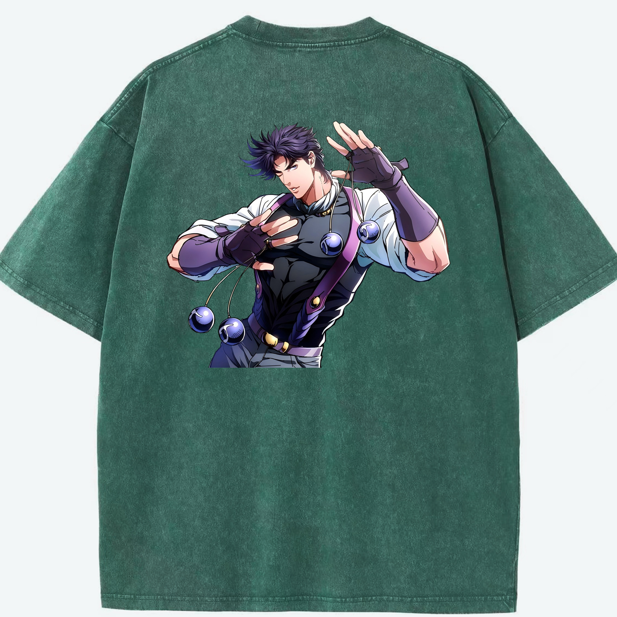 （画像用） ジョジョの奇妙な冒険 JoJo's Bizarre Adventure 綿100% ヴィンテージ風 半袖Tシャツ（背面プリント）
